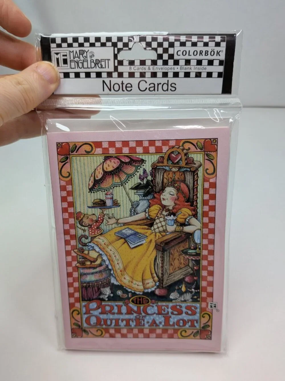 Vintage Mary Engelbreit The Princess Of Quite A Lot Stationery Set Journal Cards